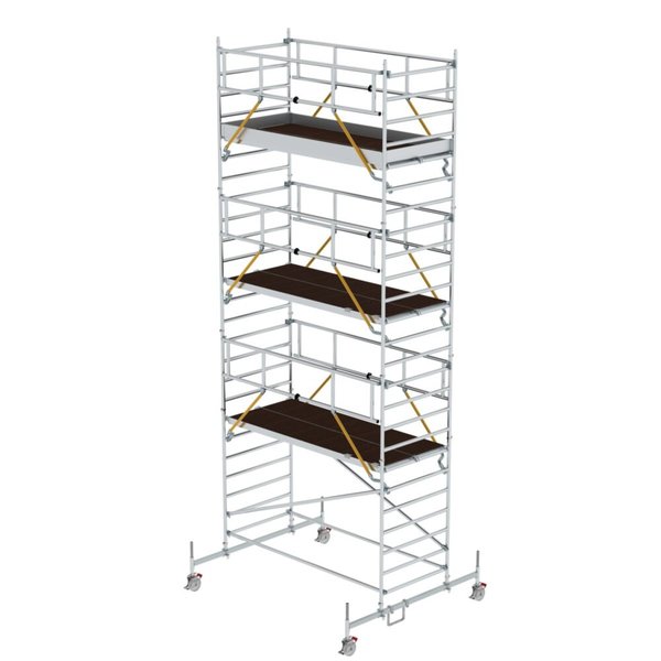 Günzburger Steigtechnik Rollgerüst SG 1,35 x 3,0 m mit Fahrbalken und Doppel-Plattform Plattformhöhe 6,62 m