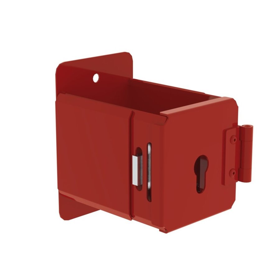 Günzburger Steigtechnik Leiterhalter pulverbeschichtet RAL 3000 für Bauseitige Profil-Halbzylinder