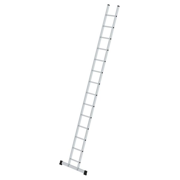 Günzburger Steigtechnik Sprossen-Anlegeleiter 350 mm breit mit Standard-Traverse 14 Sprossen