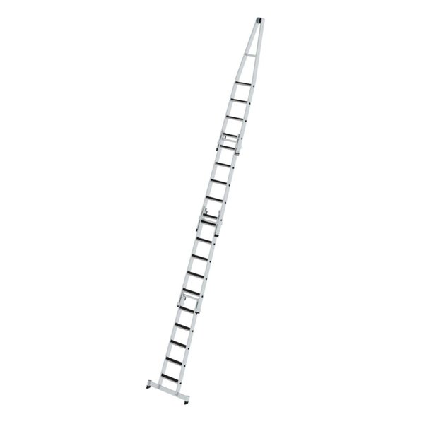 Günzburger Steigtechnik Stufen-Glasreinigerleiter-Satz mit nivello®-Traverse und clip-step R13 4-teilig