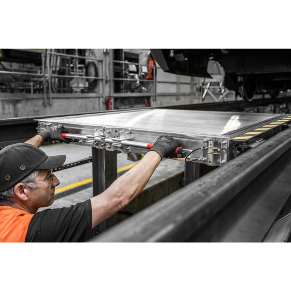 Günzburger Steigtechnik Gleispodest fahrbar GFK Gitterrost