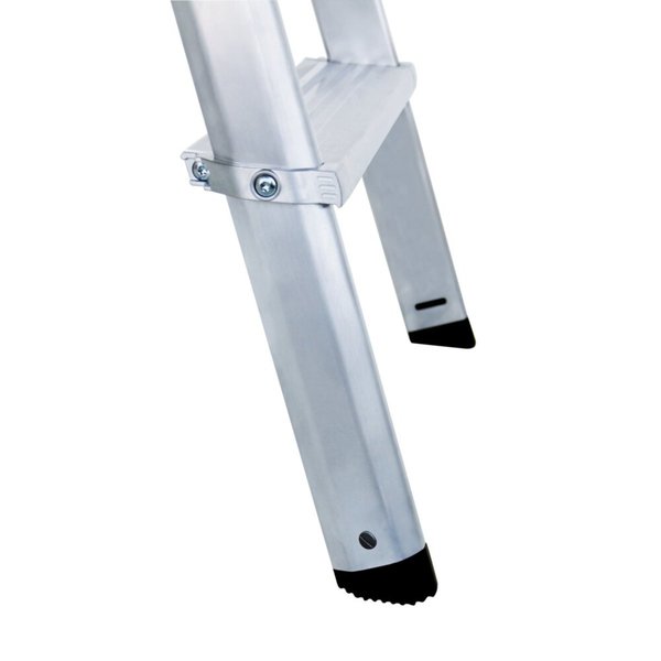 Günzburger Steigtechnik ML Stufen-Stehleiter einseitig begehbar Aluminium eloxiert 3 Stufen