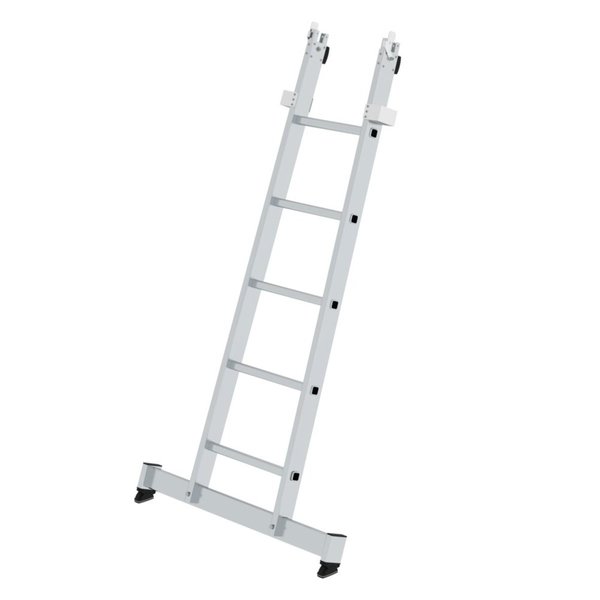 Günzburger Steigtechnik Sprossen-Glasreinigerleiter Unterteil mit nivello®-Traverse 5 Sprossen