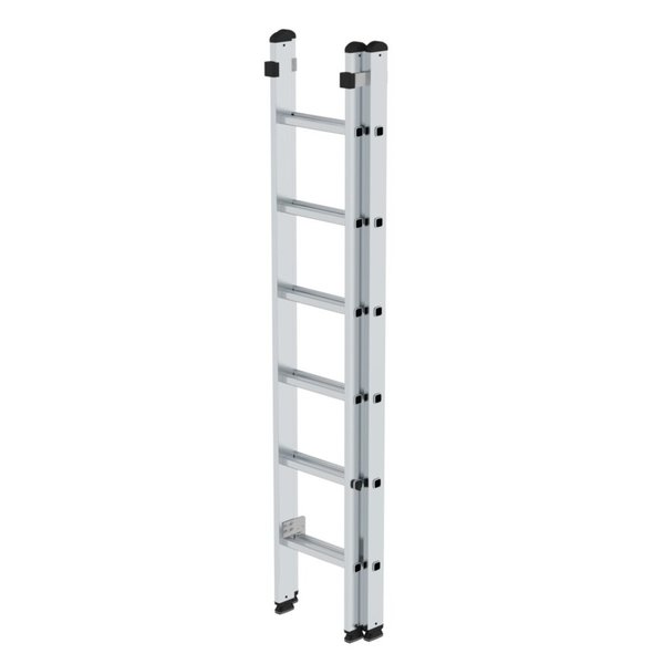 Günzburger Steigtechnik Sprossen-Schiebeleiter 2-teilig ohne Traverse 2x6 Sprossen