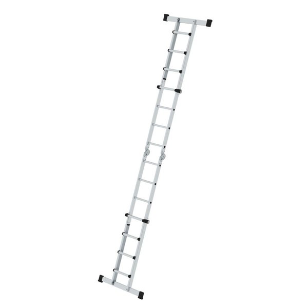 Günzburger Steigtechnik Teleskopleiter 4-teilig mit Traverse 4x4 Sprossen