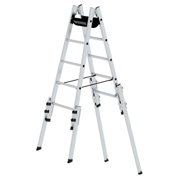 Günzburger Steigtechnik Sprossen-Stehleiter treppengängig 2x5 Sprossen