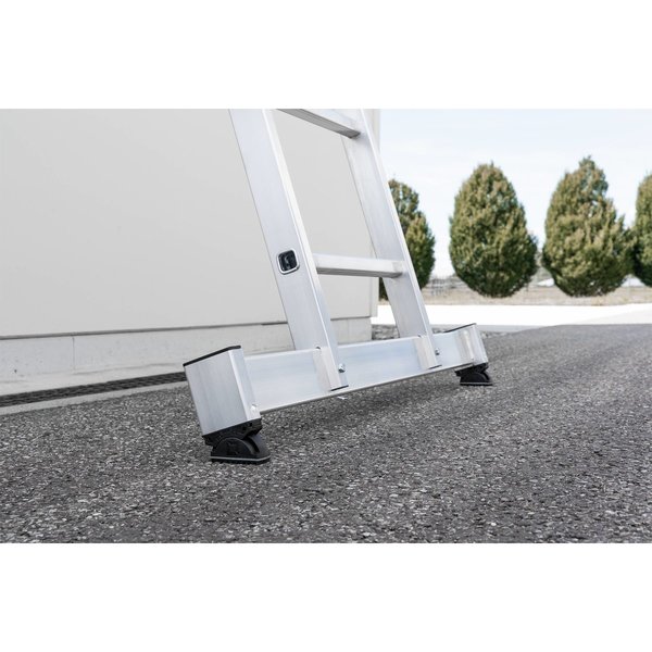 Günzburger Steigtechnik Sprossen-Glasreinigerleiter Satz mit nivello®-Traverse 4-teilig