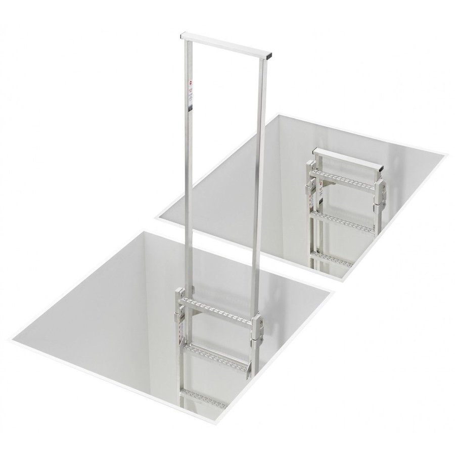 Hailo Professional Zweiholm-Einstiegshilfe LW 300, Holm 40 x 20 mm Stahl feuerverzinkt