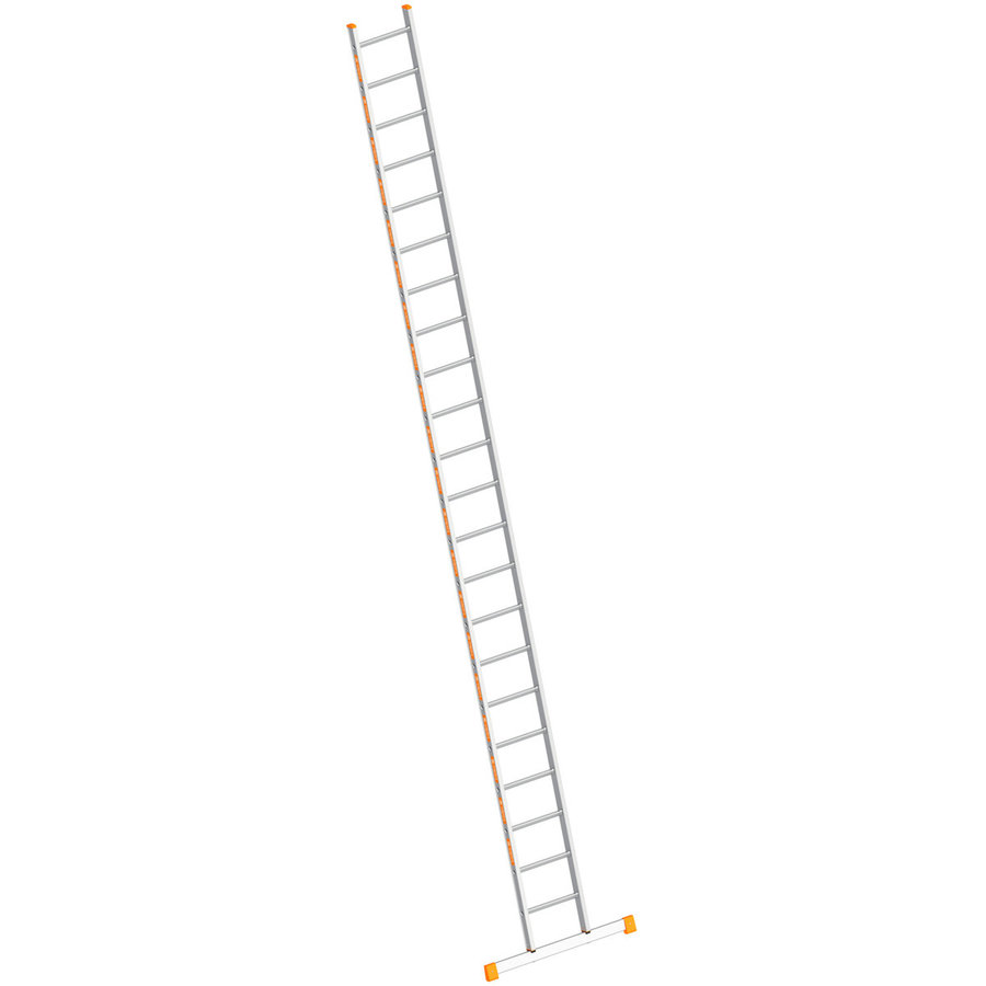 Layher Sprossenanlegeleiter TOPIC 22 Sprossen; Aluminiumleiter mit 22 Sprossen, Länge 6.20 m
