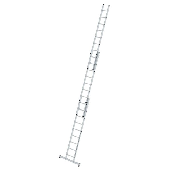 Günzburger Steigtechnik Mehrzweckleiter 3-teilig mit nivello®-Traverse 3x9 Sprossen