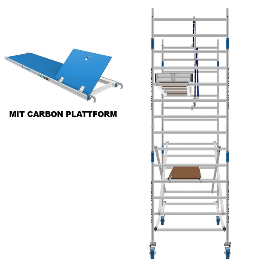 ASC Group AGS Rollgerüst 135x250x3,3ph carbon - einseitig