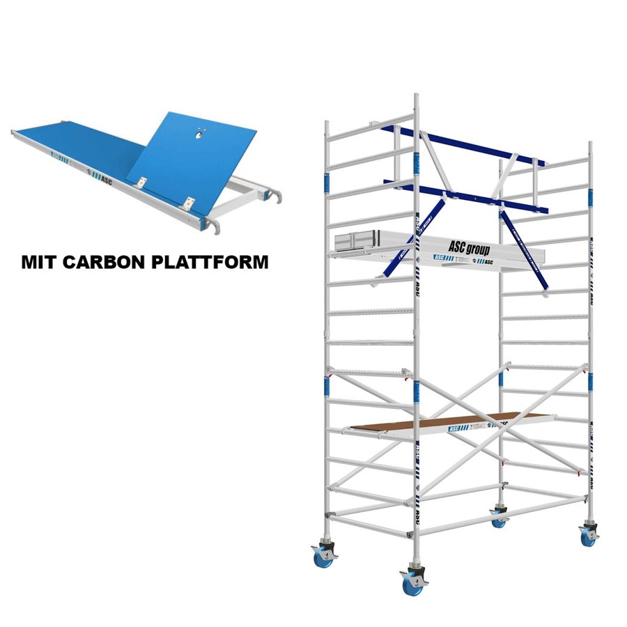 ASC Group AGS Rollgerüst 135x250x3,3ph carbon - einseitig