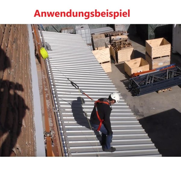 ASC Group Höhensicherungsgerät - Auffanggerät Set mit Seillänge 15 m