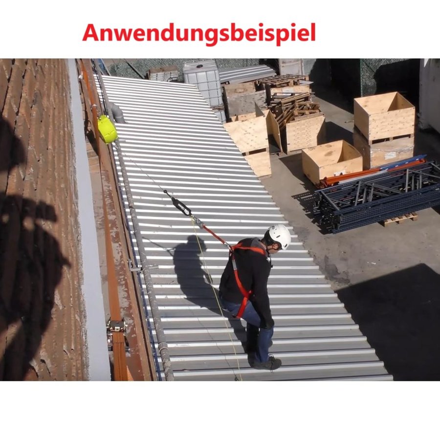 ASC Group Höhensicherungsgerät - Auffanggerät Set mit Seillänge 15 m