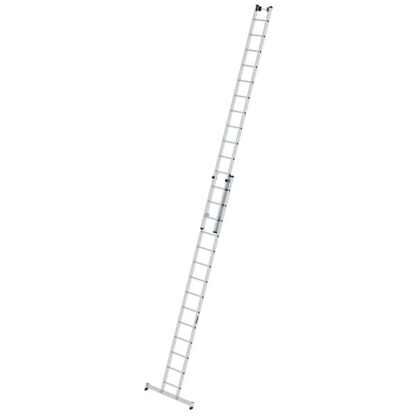 Günzburger Steigtechnik Sprossen-Schiebeleiter 2-teilig mit nivello®-Traverse 2x14 Sprossen