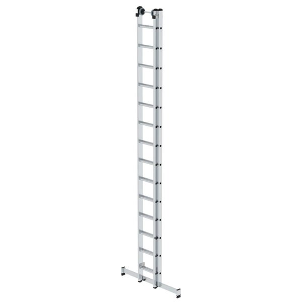 Günzburger Steigtechnik Sprossen-Schiebeleiter 2-teilig mit nivello®-Traverse 2x14 Sprossen