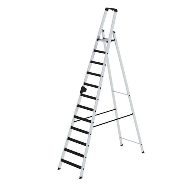 Günzburger Steigtechnik Stufen-Stehleiter einseitig begehbar mit clip-step 12 Stufen