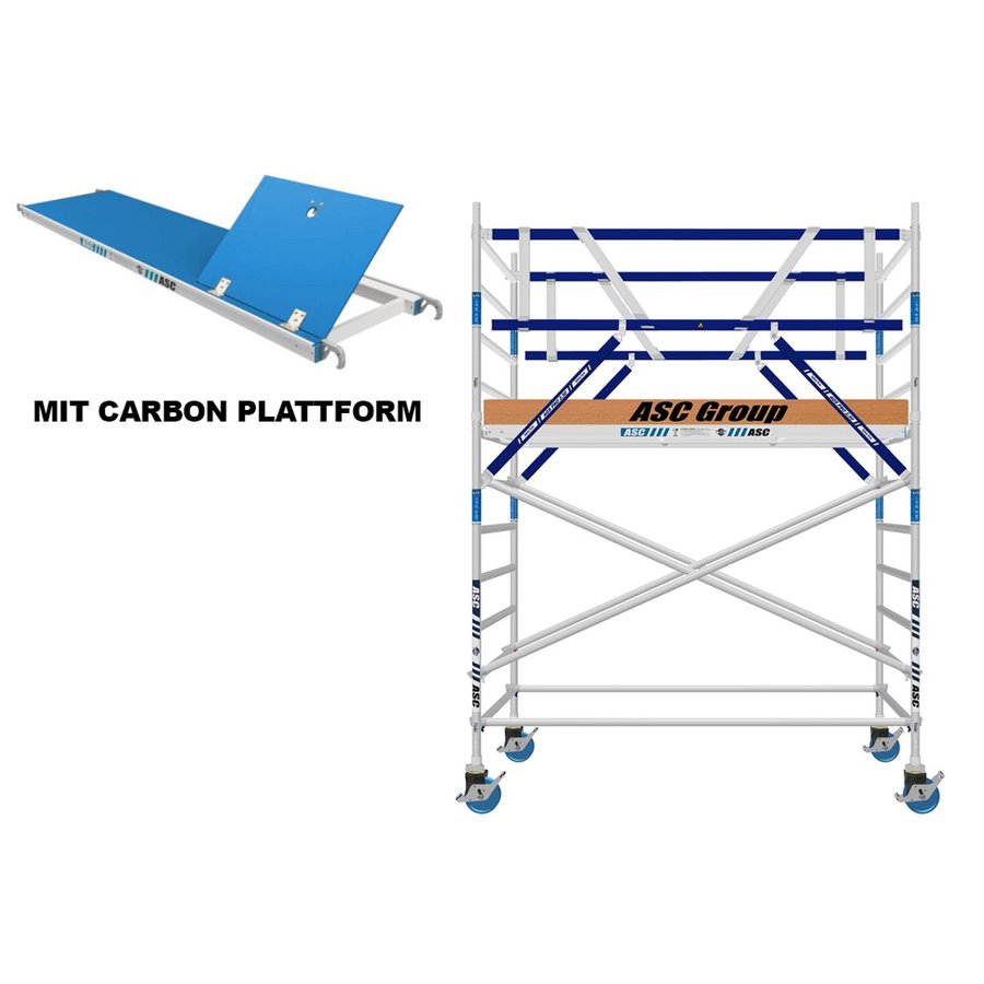 ASC Group AGS Rollgerüst 135x250x2,3ph carbon - zweiseitig