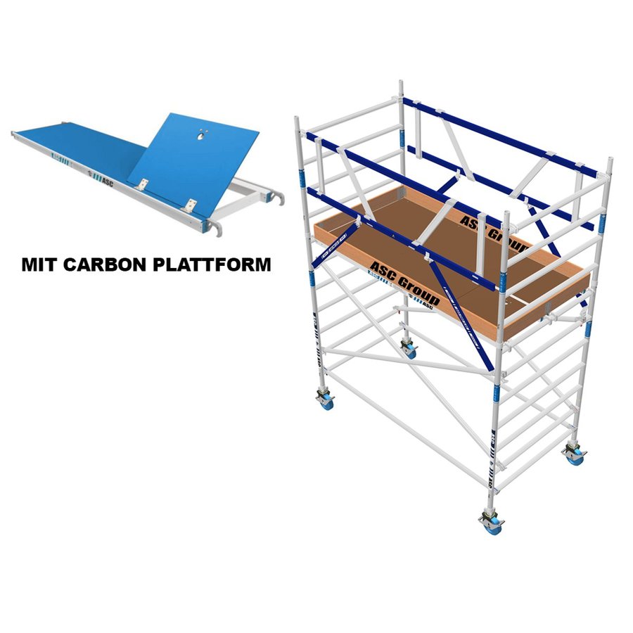 ASC Group AGS Rollgerüst 135x305x2,3ph carbon - zweiseitig