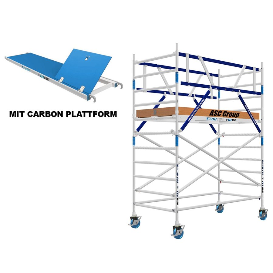 ASC Group AGS Rollgerüst 135x305x2,3ph carbon - zweiseitig