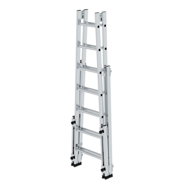 Günzburger Steigtechnik Sprossen-Stehleiter treppengängig 2x7 Sprossen
