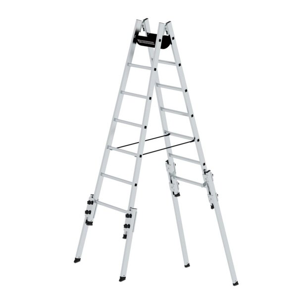 Günzburger Steigtechnik Sprossen-Stehleiter treppengängig 2x7 Sprossen