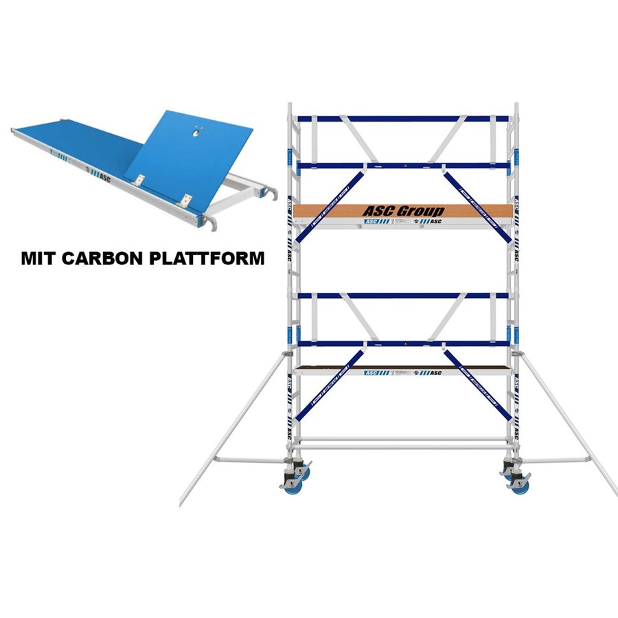 ASC Group AGS Rollgerüst 75x250x3,3ph carbon - einseitig