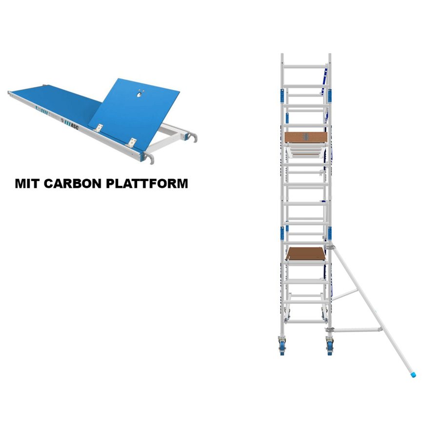 ASC Group AGS Rollgerüst 75x250x3,3ph carbon - einseitig