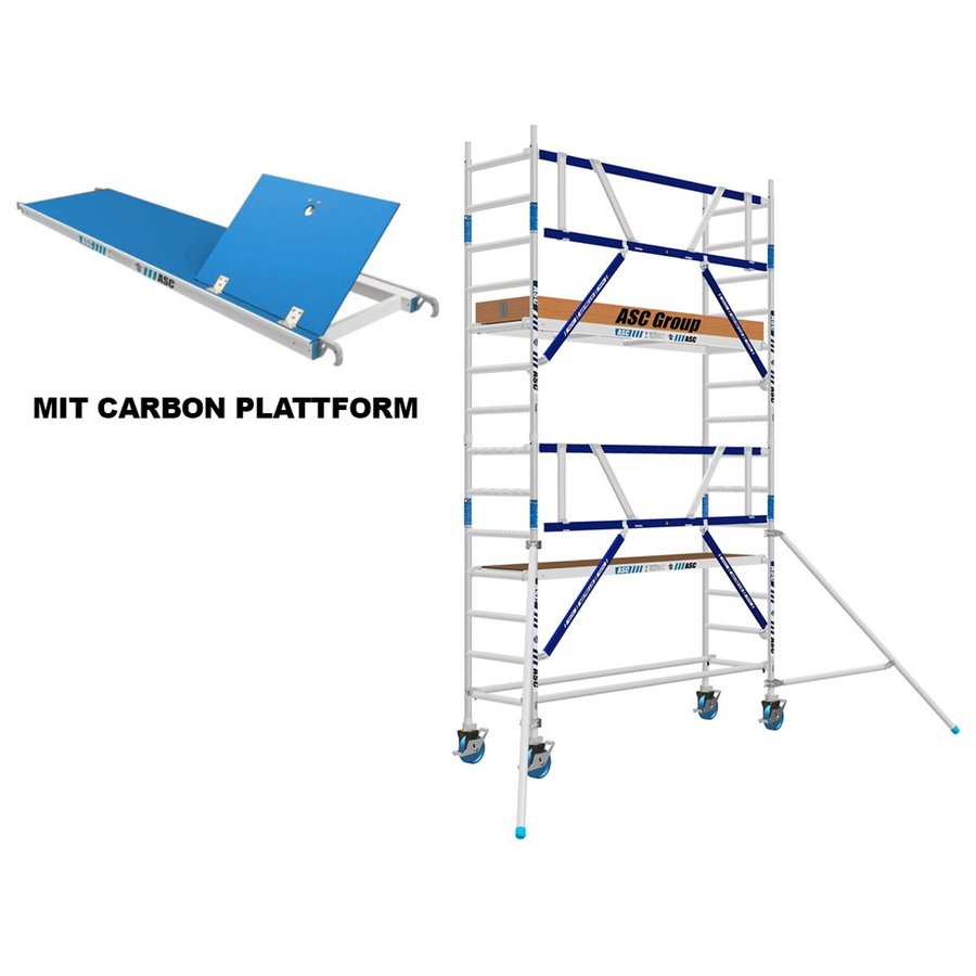 ASC Group AGS Rollgerüst 75x250x3,3ph carbon - einseitig