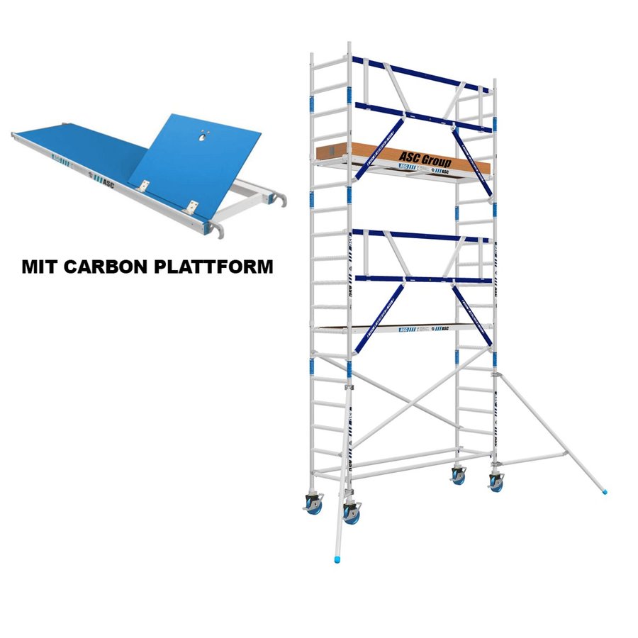 ASC Group AGS Rollgerüst 75x190x4,3ph carbon - einseitig