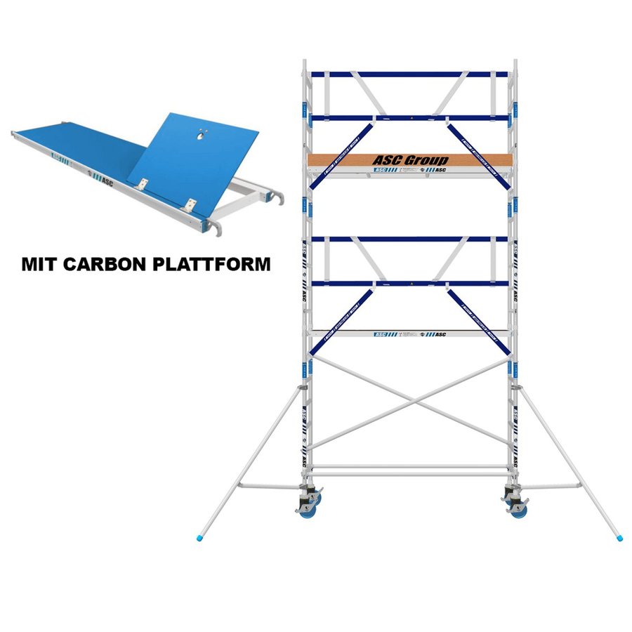ASC Group AGS Rollgerüst 75x250x4,3ph carbon - einseitig