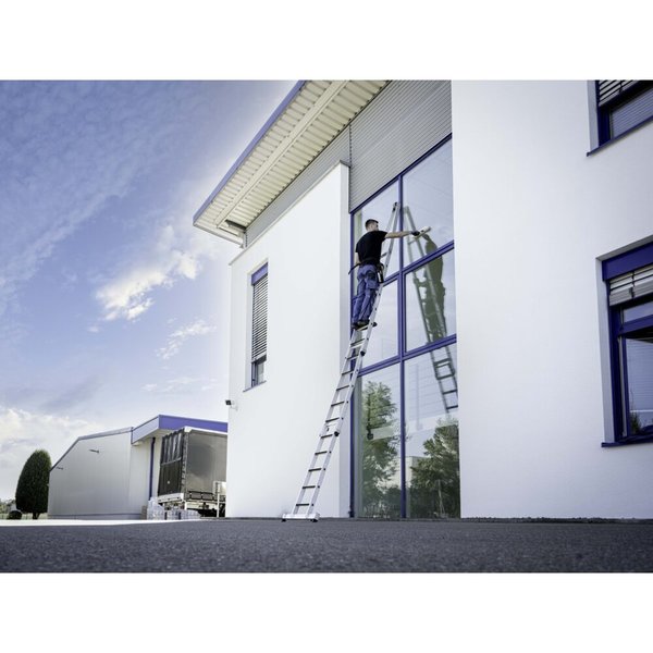 Günzburger Steigtechnik Stufen-Glasreinigerleiter Oberteil mit clip-step R13 7 Stufen