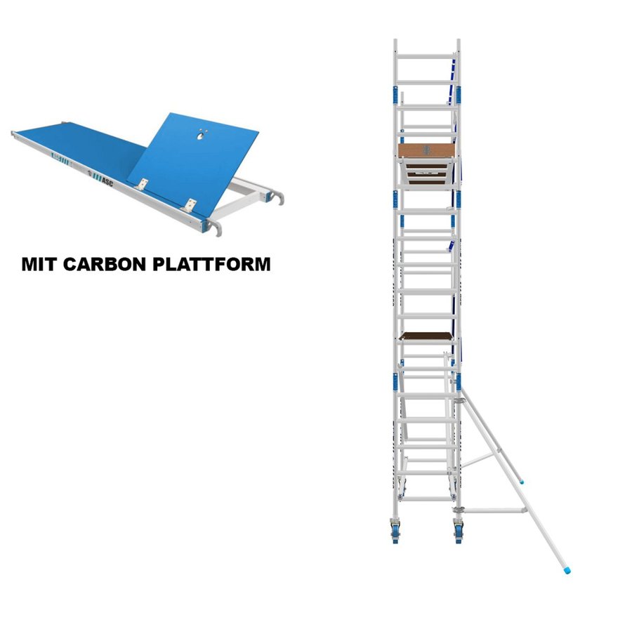 ASC Group AGS Rollgerüst 75x305x4,3ph carbon - einseitig