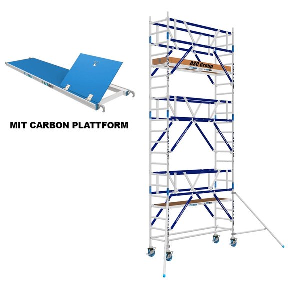 ASC Group AGS Rollgerüst 75x305x3,3ph carbon - zweiseitig