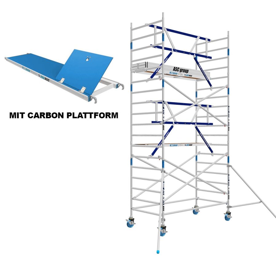 ASC Group AGS Rollgerüst 135x190x4,3ph carbon - einseitig