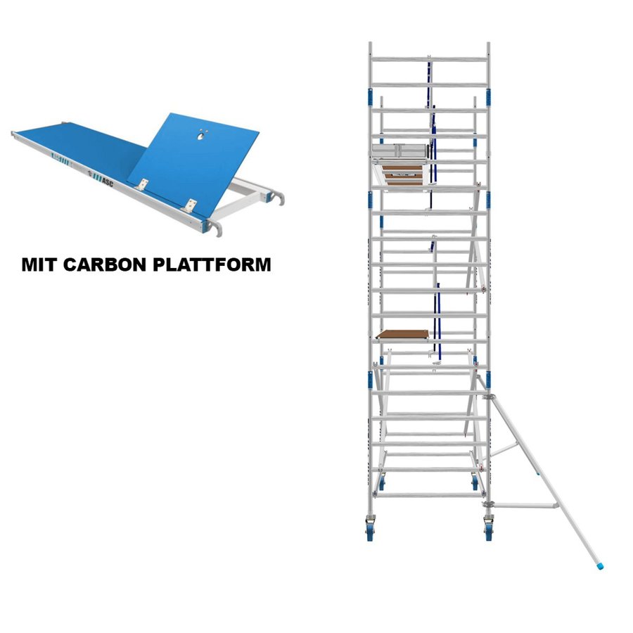 ASC Group AGS Rollgerüst 135x190x4,3ph carbon - einseitig
