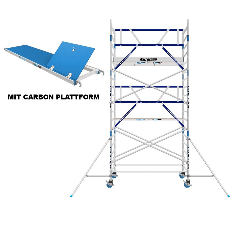 ASC Group AGS Rollgerüst 135x190x4,3ph carbon - einseitig