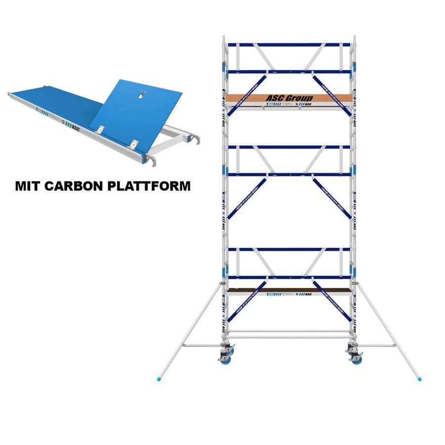 ASC Group AGS Rollgerüst 75x250x5,3ph carbon - einseitig