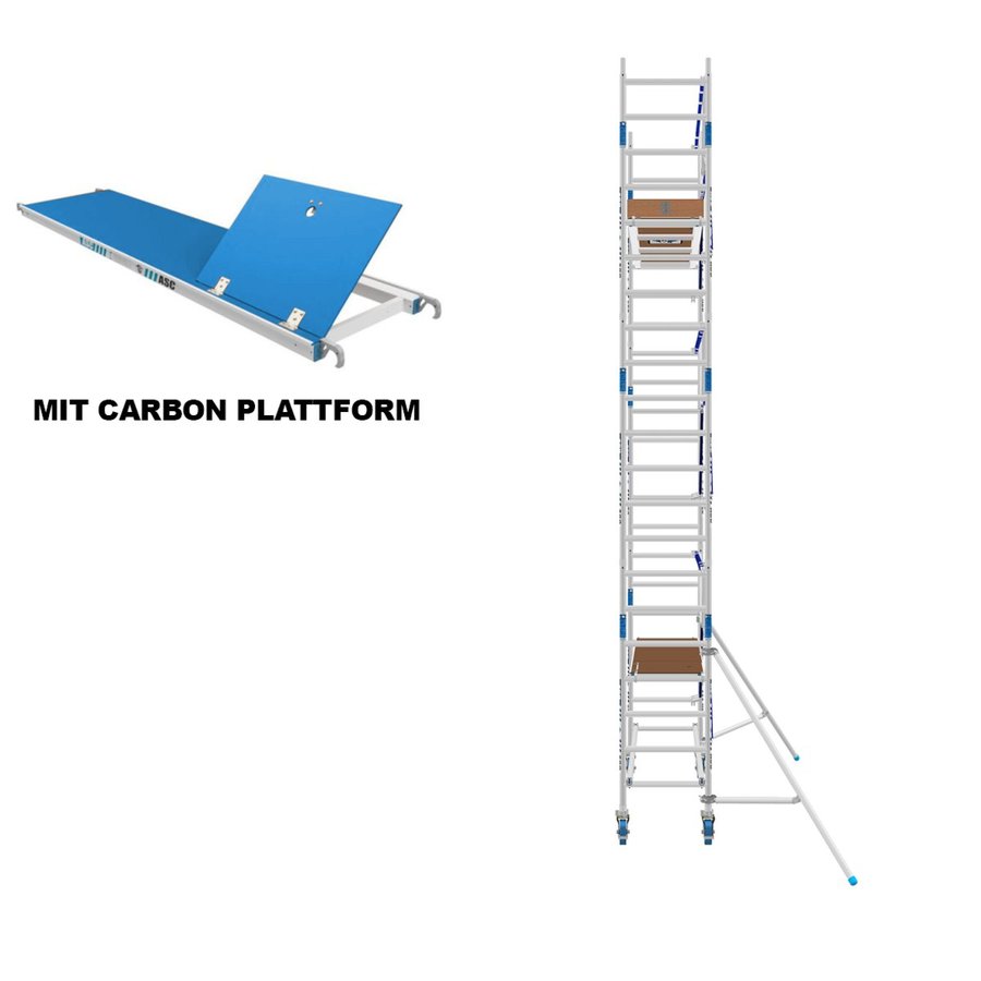 ASC Group AGS Rollgerüst 75x250x5,3ph carbon - einseitig