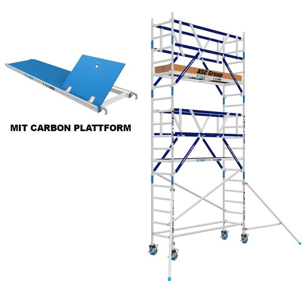 ASC Group AGS Rollgerüst 75x190x4,3ph carbon - zweiseitig