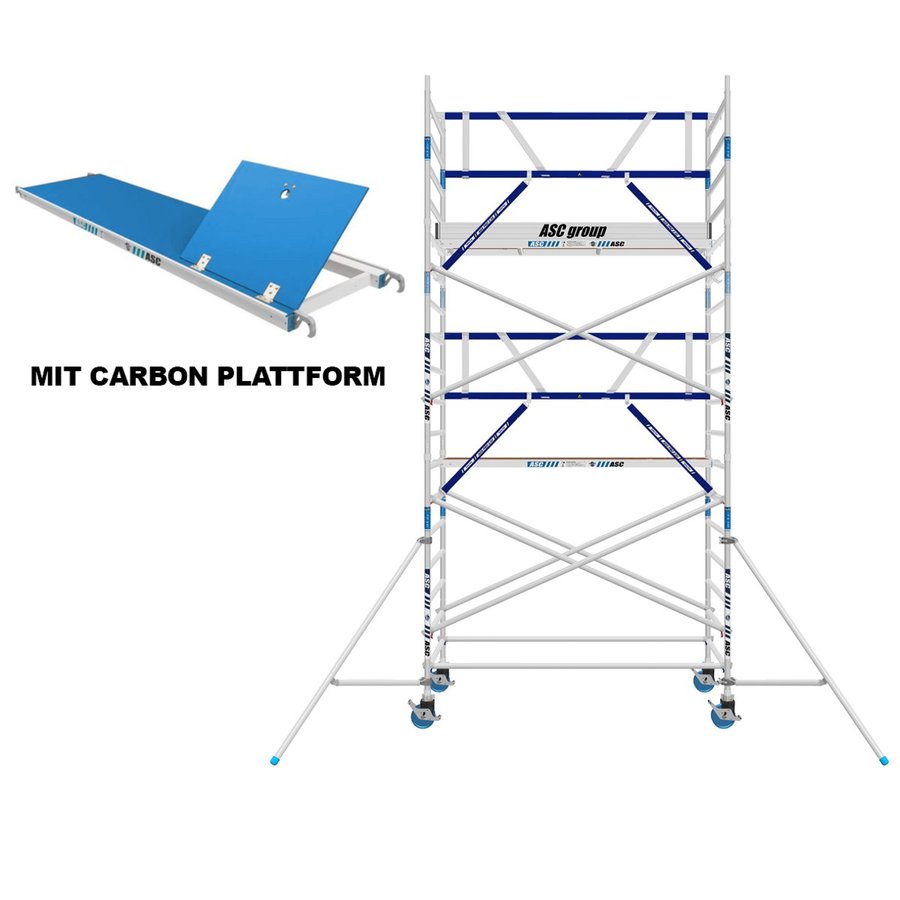 ASC Group AGS Rollgerüst 135x250x4,3ph carbon - einseitig