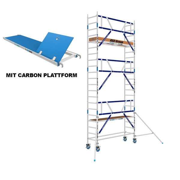 ASC Group AGS Rollgerüst 75x305x5,3ph carbon - einseitig