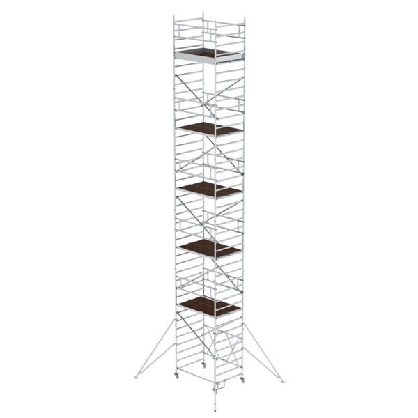 Günzburger Steigtechnik Klappgerüst 1,35 x 1,80 m mit Ausleger Plattformhöhe 11,04 m
