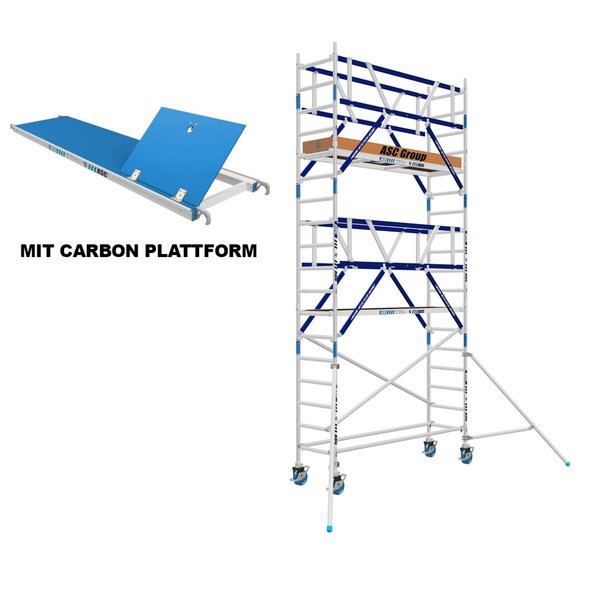 ASC Group AGS Rollgerüst 75x250x4,3ph carbon - zweiseitig