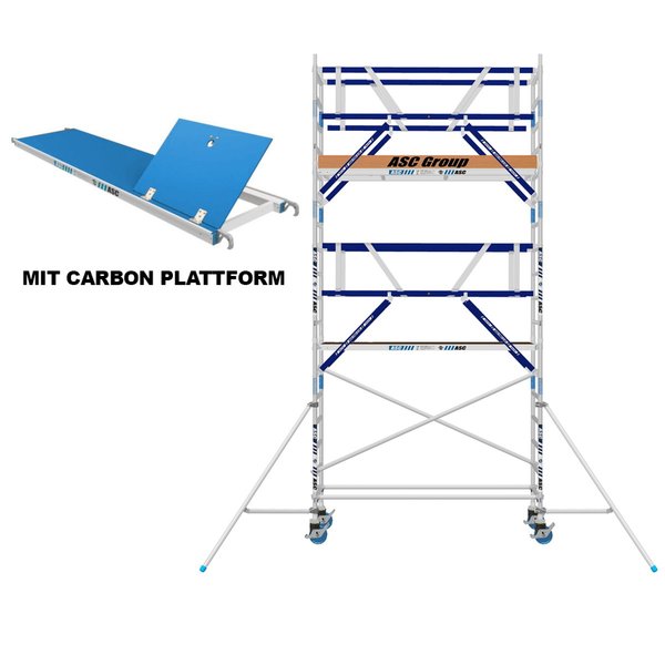 ASC Group AGS Rollgerüst 75x250x4,3ph carbon - zweiseitig
