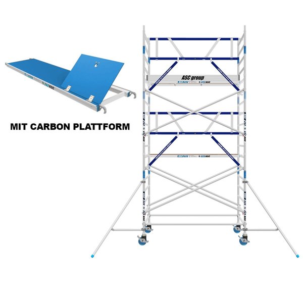 ASC Group AGS Rollgerüst 135x305x4,3ph carbon - einseitig