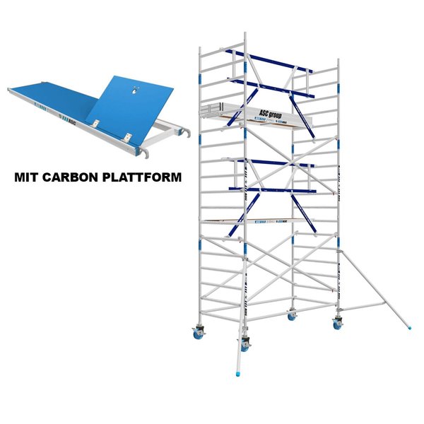 ASC Group AGS Rollgerüst 135x305x4,3ph carbon - einseitig
