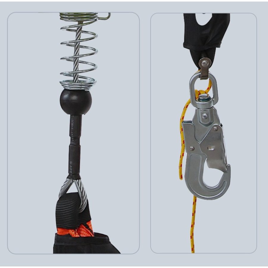 ASC Group Höhensicherungsgerät - Auffanggerät Set mit Seillänge 10 m