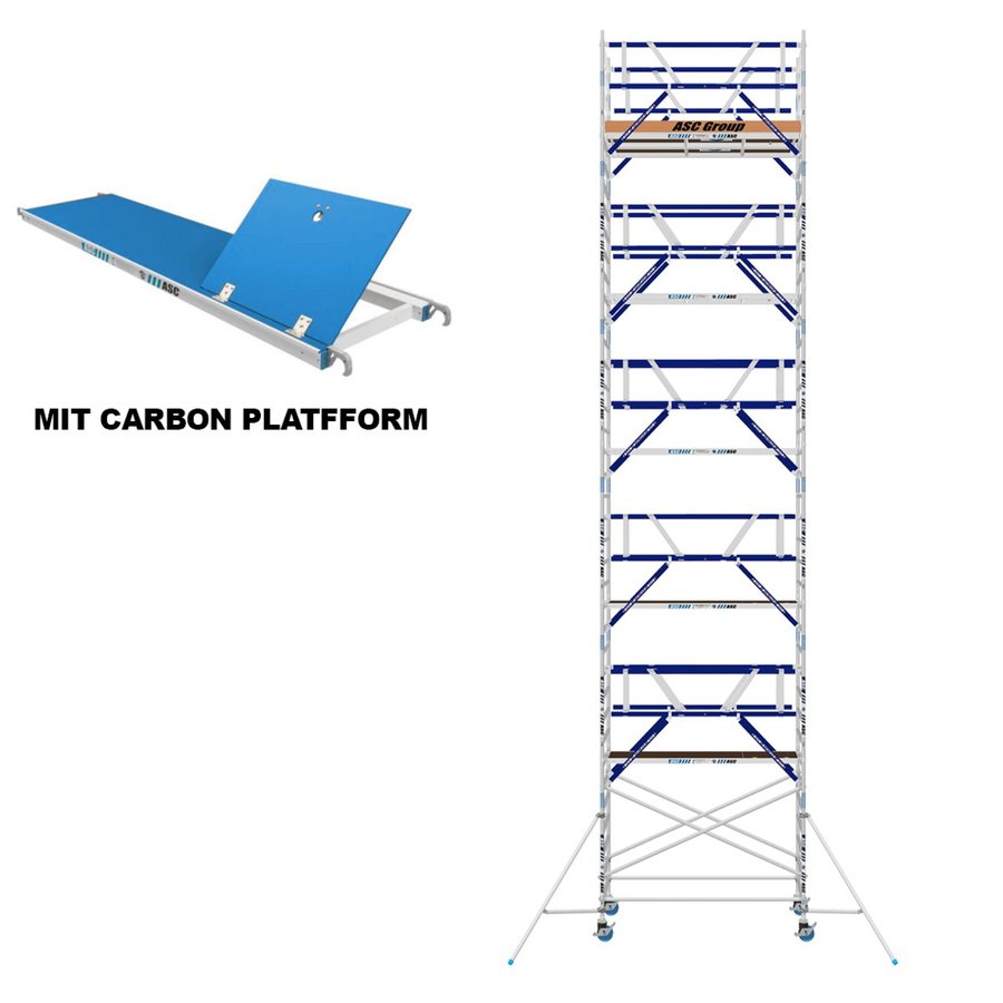 ASC Group AGS Rollgerüst 135x190x10,3ph carbon - zweiseitig