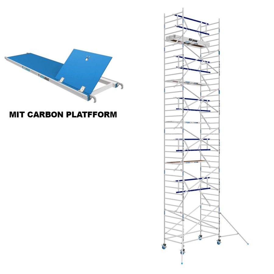 ASC Group AGS Rollgerüst 135x250x12,3ph carbon - einseitig